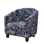 Housse fauteuil Cabriolet <br> Fleurie Bleu Marine