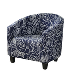 Housse fauteuil Cabriolet <br> Fleurie Bleu Marine