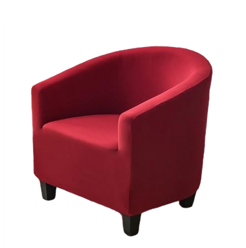 Housse De Fauteuil Chesterfield Extensible - Tissu Polyester/Élasthanne, Lavable, Protection Antidérapante (Bordeaux)