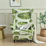 Housse fauteuil <br> Extensible Tropicale Verte