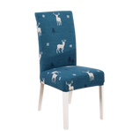 Housse de chaise <br> Cerf de Noël Bleue