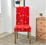 Housse de chaise <br> Cerf de Noël Rouge
